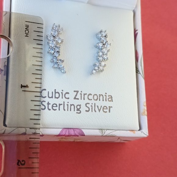 Rachel Ashwell 925 cubic zirconia Earrings sterling silver women’s jewelry NEW - Picture 4 of 8
